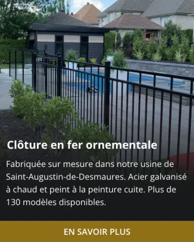 Clôture en fer ornemental installée à Québec