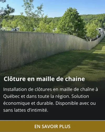 Clôture en maille de chaine au Québec