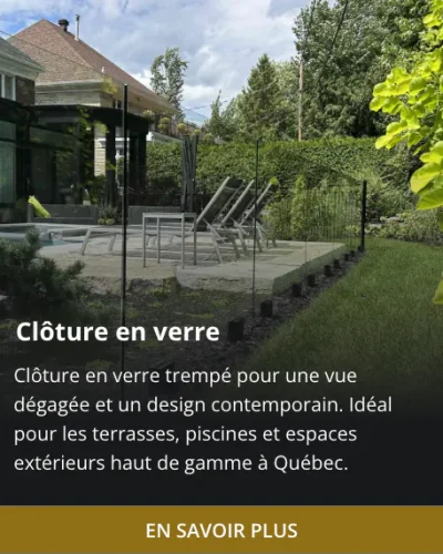 Clôture en verre pour piscine à Québec