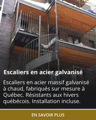 Escalier extérieur en acier galvanisé