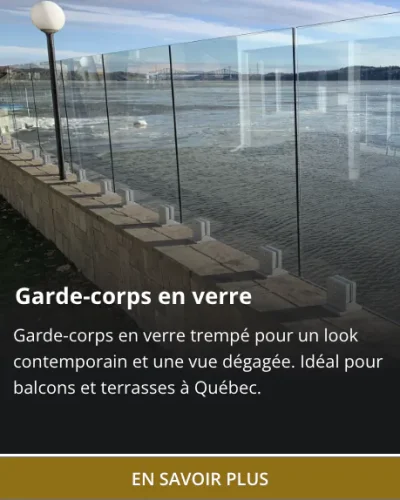 Garde-corps en verre à Québec