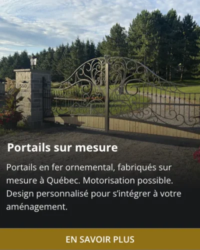 Portail sur mesure en acier galvanisé