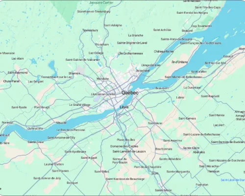 Cloture à Québec - Zones desservies - Cloture Provinciale