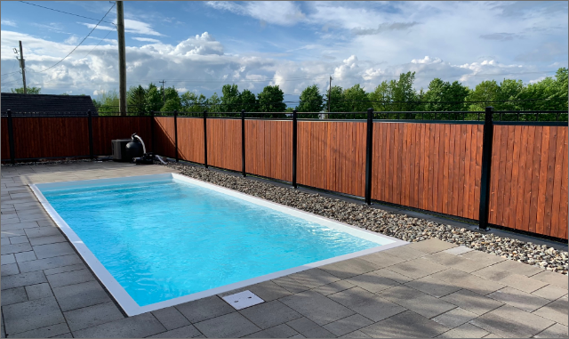 Clôture bois et acier, aménagement paysager, L'Ancienne-Lorette