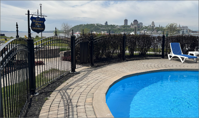 Clôture résidentielle en fer ornemental, Acier Galvanisé, durable à Québec, Lévis
