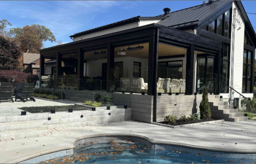 Garde-corps en verre sur spigots, 12mm, design épuré à Québec, Lévis, Charlesbourg