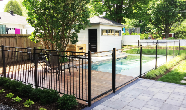 Clôture en verre avec cadre, épuré à Québec, Lévis, Charlesbourg